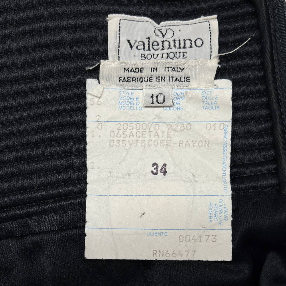 VINTAGE Valentino Boutique Black Velvet Quilted Detail Cami Top Size 10 - Picture 7 of 10